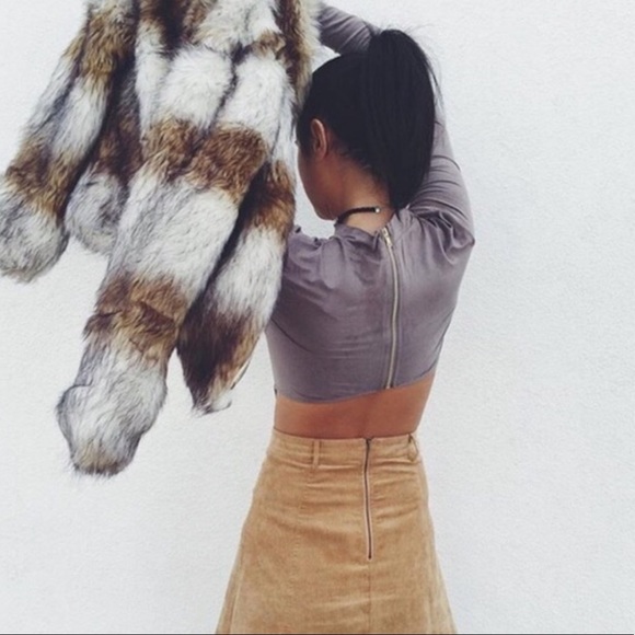 LF fur zip up coat - Picture 5 of 5